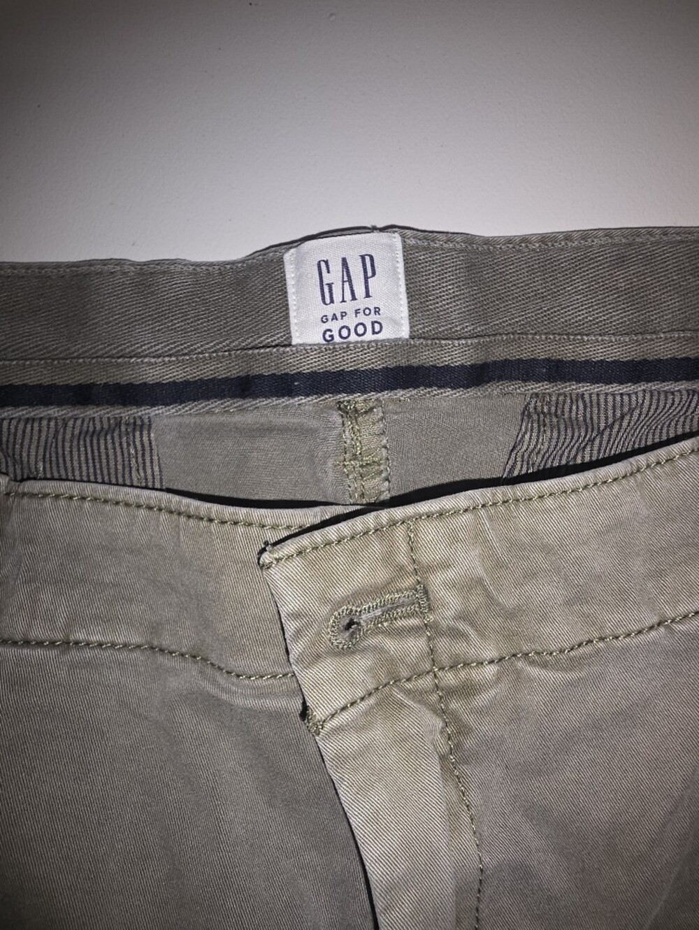 GAP Girlfriend Chino Pants - Olive Green